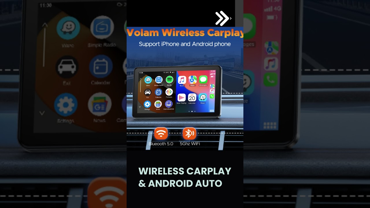 Volam 7" Wireless CarPlay Screen Review! 