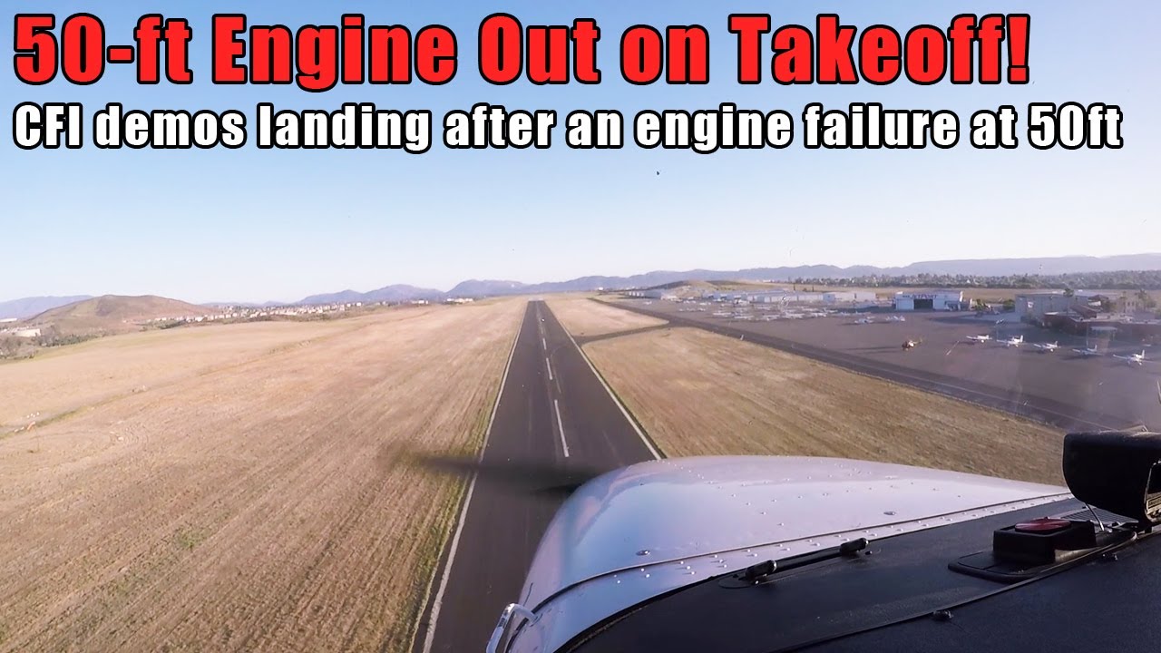 Engine Failure at 50' Emergency Landing Demo - Cessna 172S at French Valley Airport (F70)