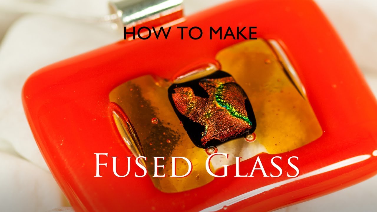How to create a Fused Glass Pendant Orange Amber & Dichroic
