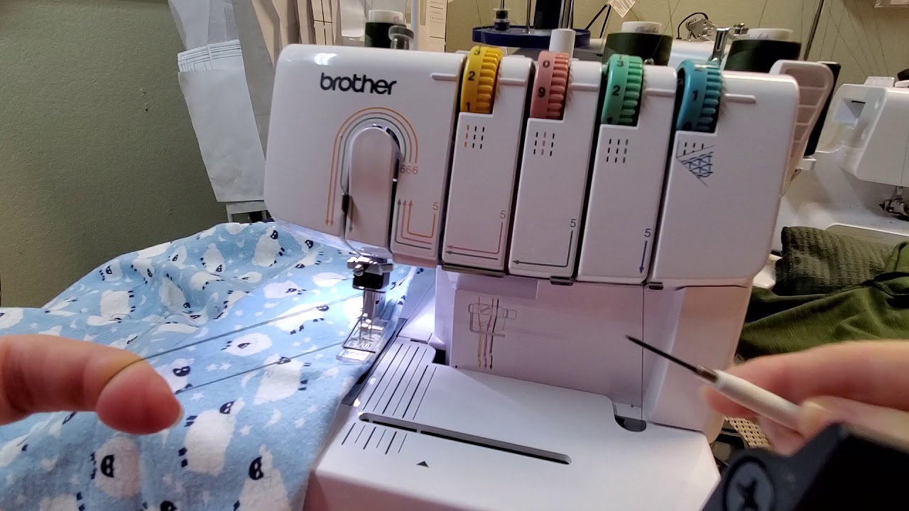 how to release your fabric on a Brother 2340 coverstitch
