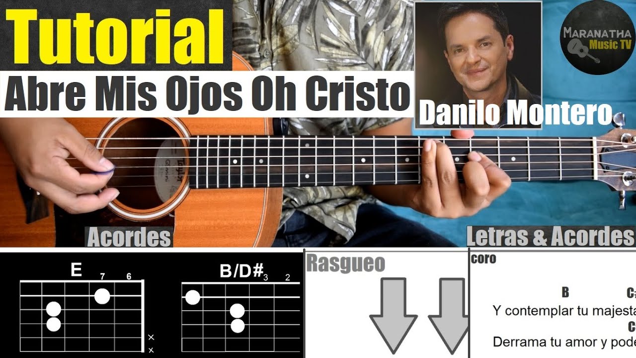 Abre Mis Ojos Oh Cristo - Danilo Montero || TUTORIAL GUITARRA | ACORDES | RASGUEO