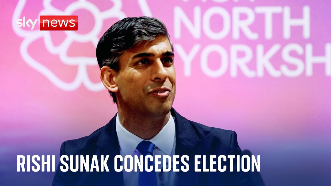 Rishi Sunak concedes election defeat to Labour