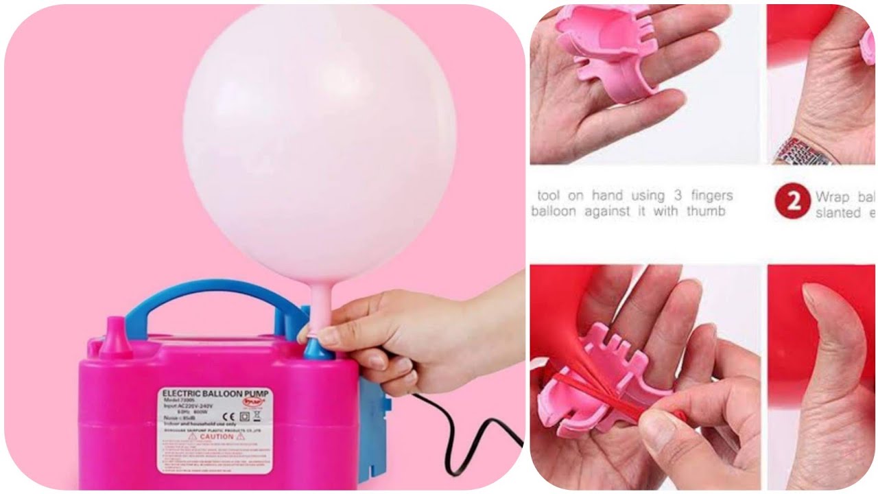 Electric Balloon Pump Unboxing and Balloon tie - فتح علبة المنفاخ الكهربائي وطريقة ربط البالون
