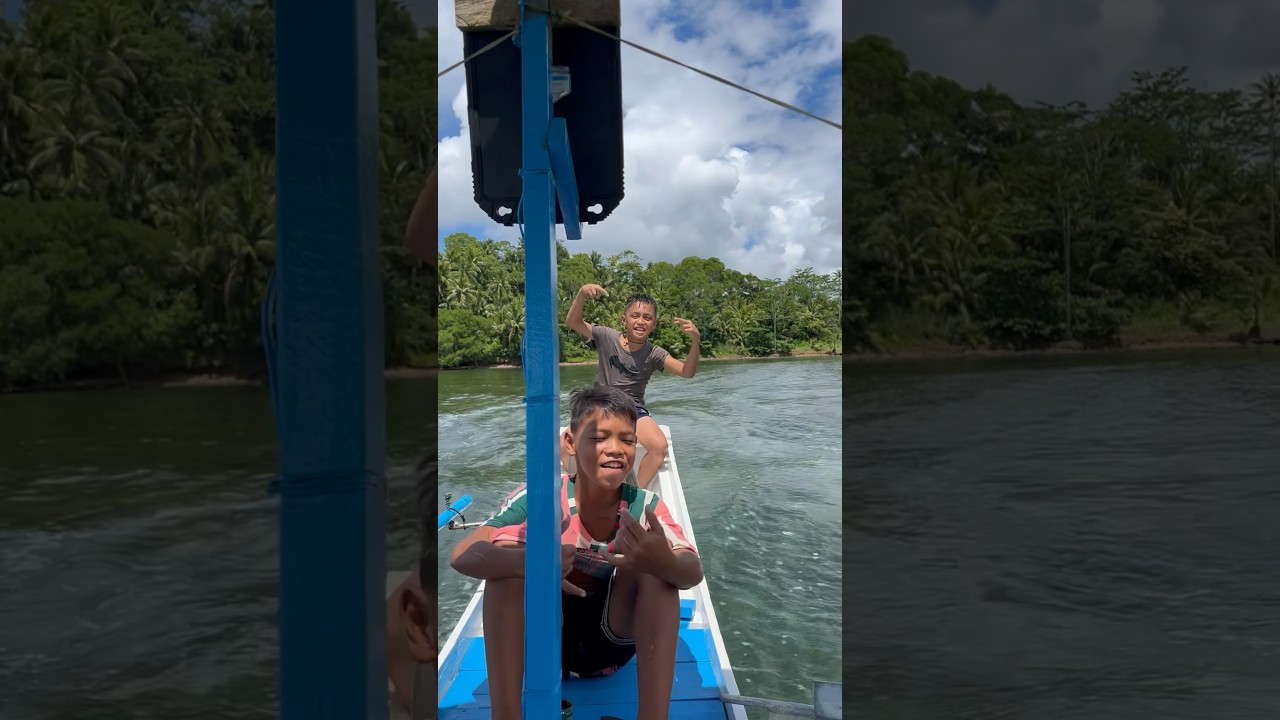 Natural fishermen , the boys first fishing trip on Scorpion !#philippines #bangka #garmin