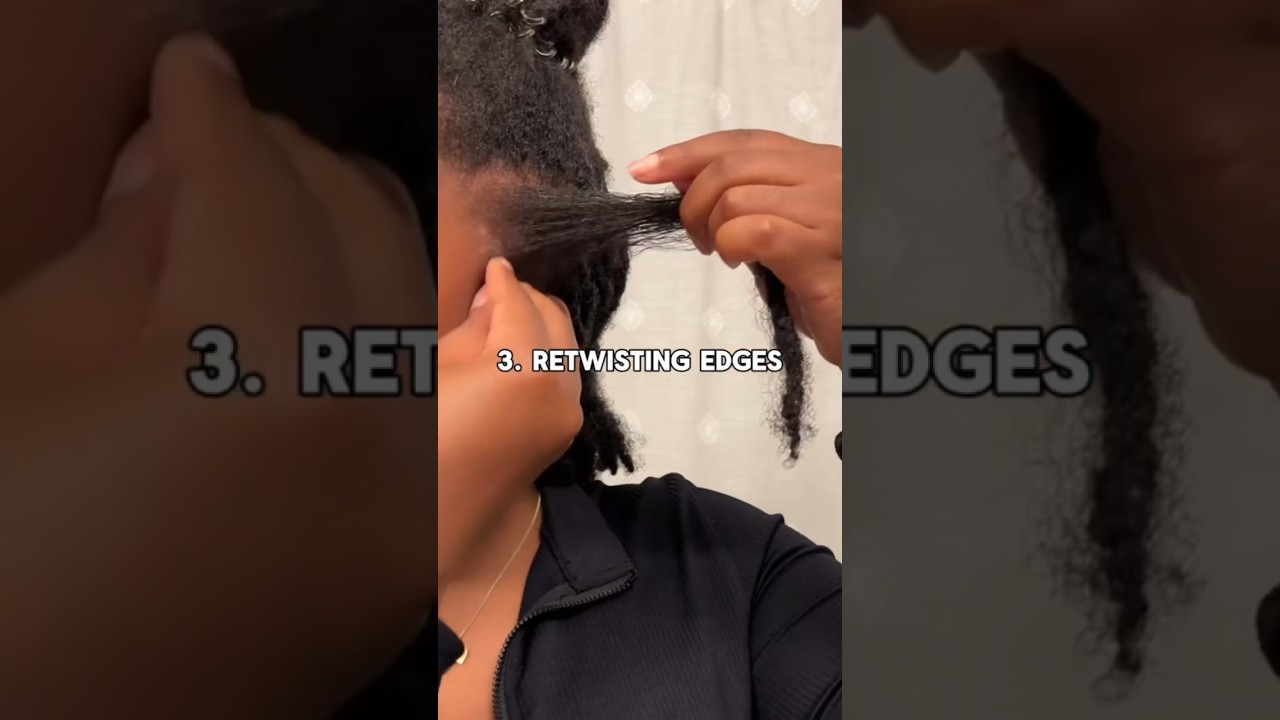 Как перекрутить собственные края 💜 | #locs #locjourney #locmaintenance #retwistlocs #shorts