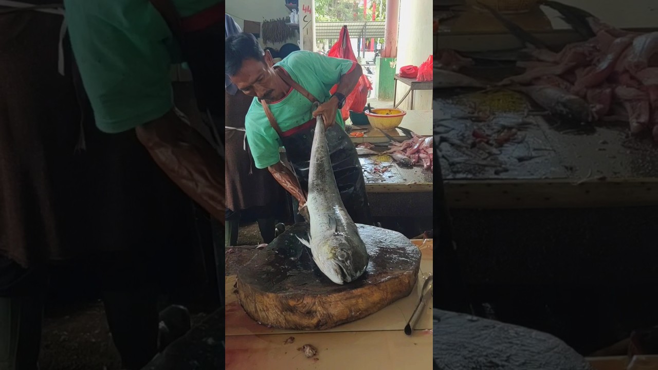 FISH CUTTING MAHI MAHI IN INDONESIA #amazing #food #indonesia #seafood #shorts