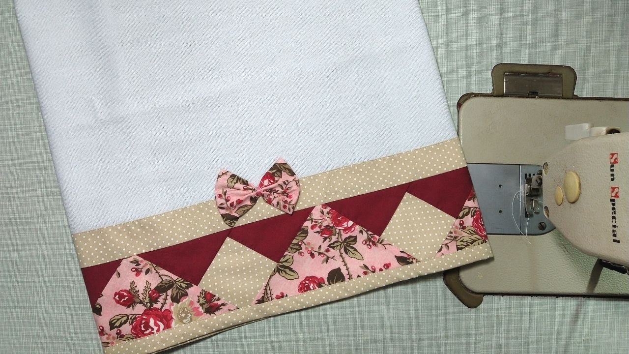 COM POUCO TECIDO, FAÇA UM BARRADINHO LINDO #costuracriativa #panodeprato #diy #dishcloth