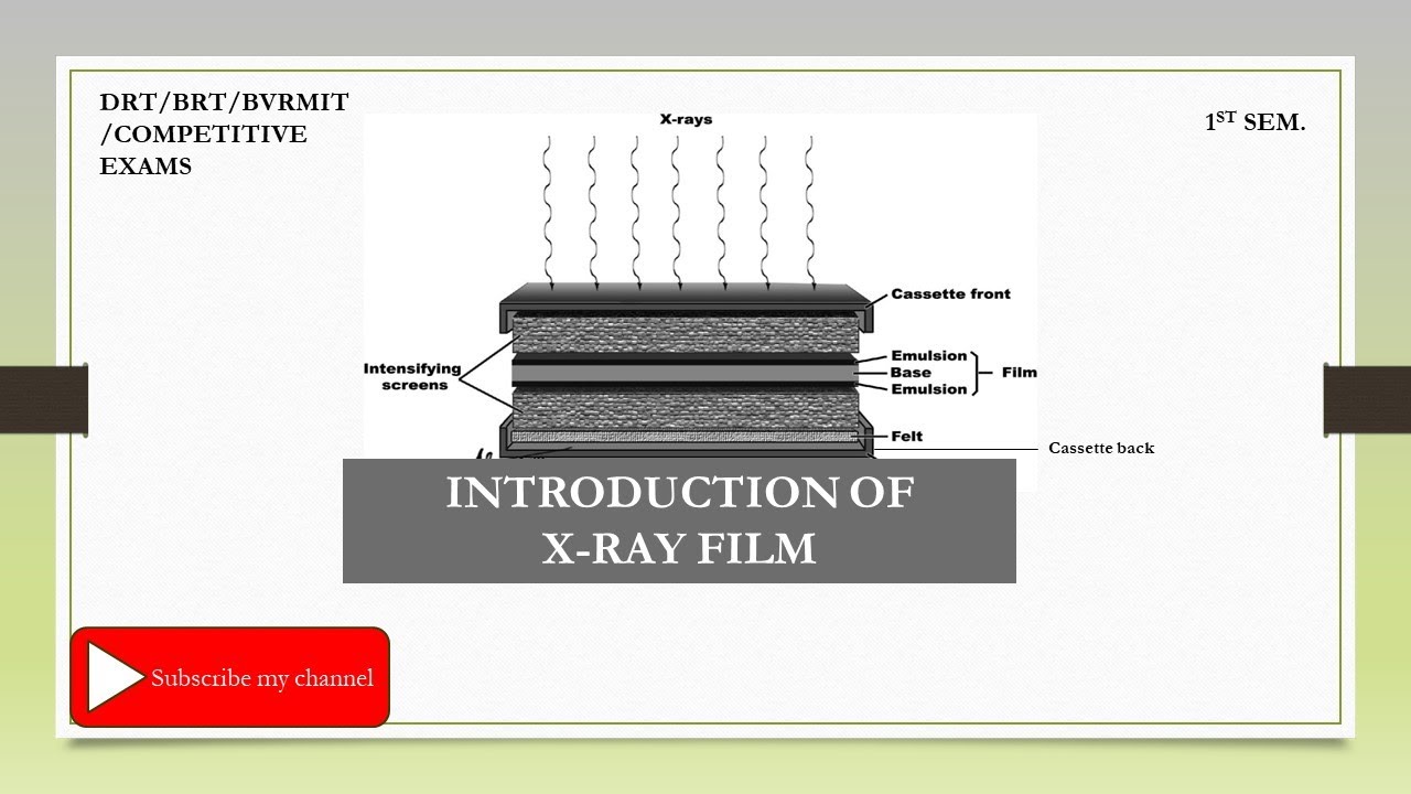 FILM AND ITS PROCESSING INTRODUCTION, DRT/BRT/BVRMIT/COMPETITIVE EXAMS FOR RADIOGRAPHERS