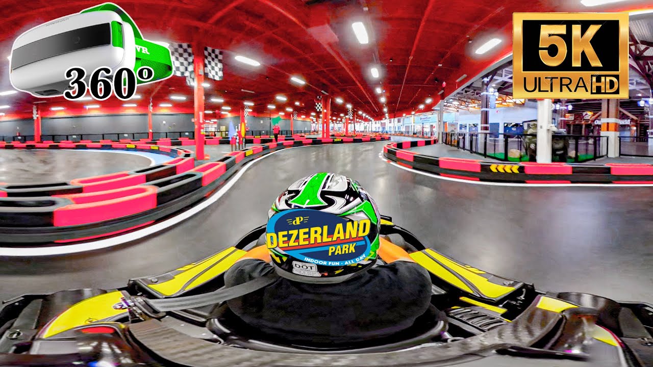 First run on the Dezerland Action park Orlando Go Kart Track in 5K 360&ordm; VR