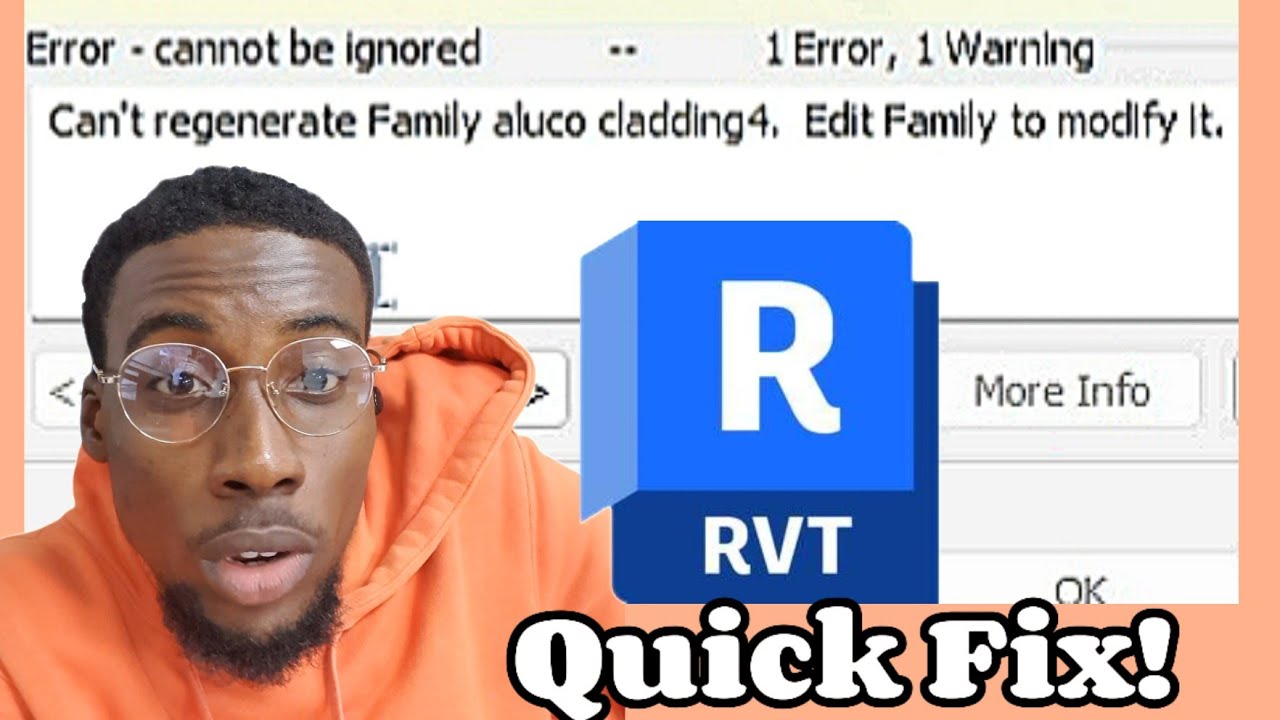 Can't regenerate Family casework 1, edit family to fix it, Revit |Quick Fix|
