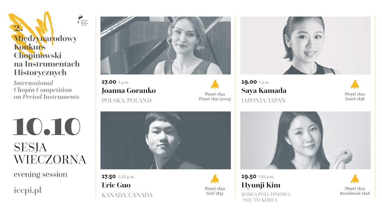 2nd International Chopin Competition on Period Instruments (second round), session 2, 10.10.2023