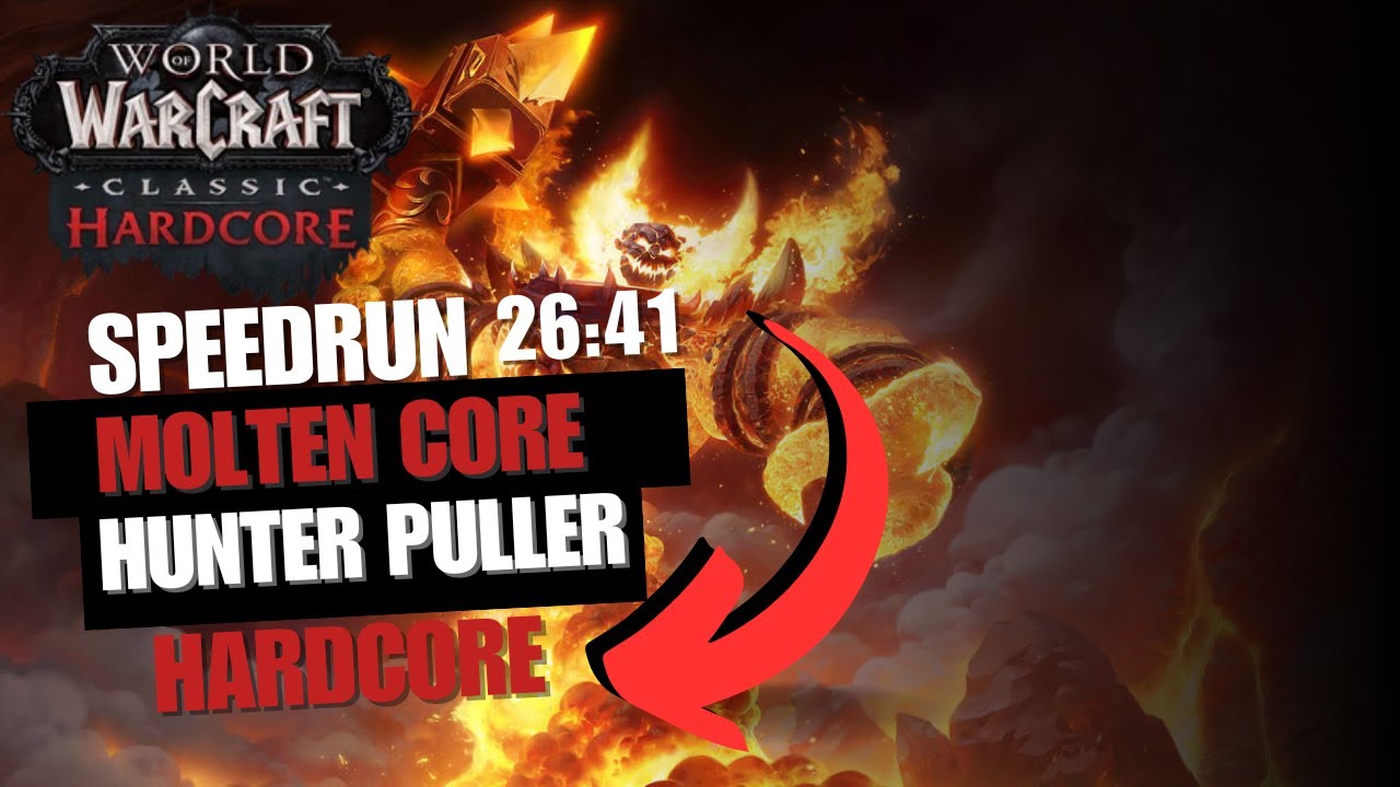 HARDCORE MOLTEN CORE SPEEDRUN 26:41 [PURPOSE] - 10/10 Hunter Puller POV
