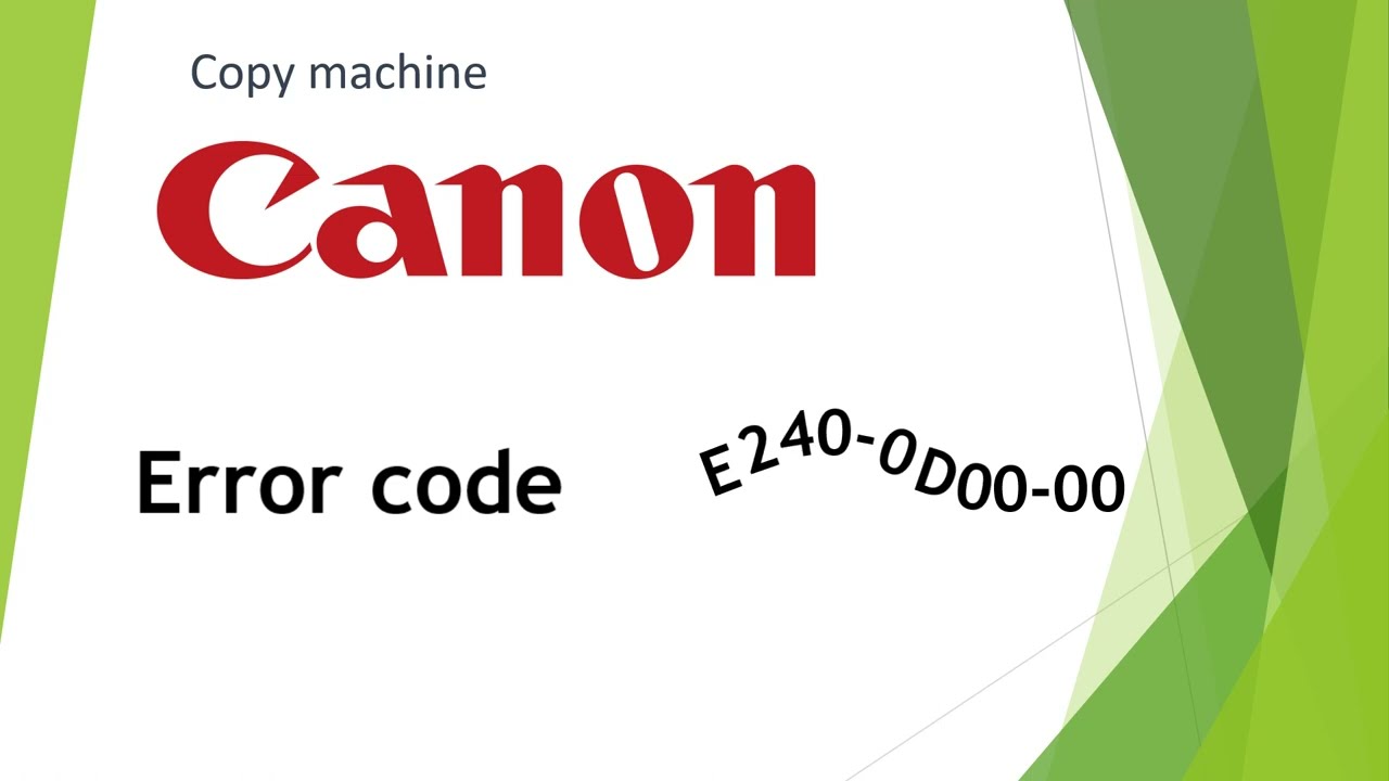E240-0D00 Canon iR ADV C3320, C3325, C3330, C3025, С3125, C3226, C3720 error code E240 (E240-0D00-00