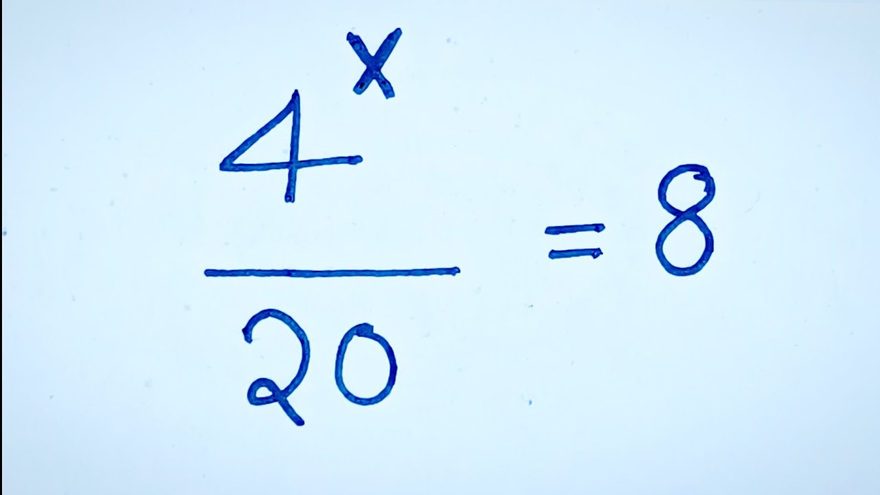Solve for 'x' in this nice exponential equation | Math Olympiad Mathematics