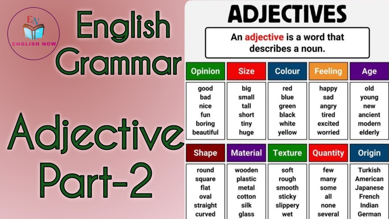 Adjectives In English Grammar Part-2 | Adjective Kya Hota Hai #adjective #adjectives 