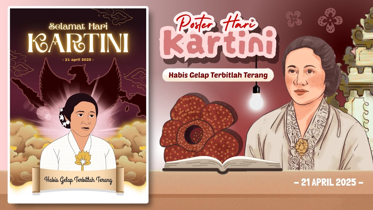 Cara Membuat Poster Hari Kartini di Canva || 21 April 2025