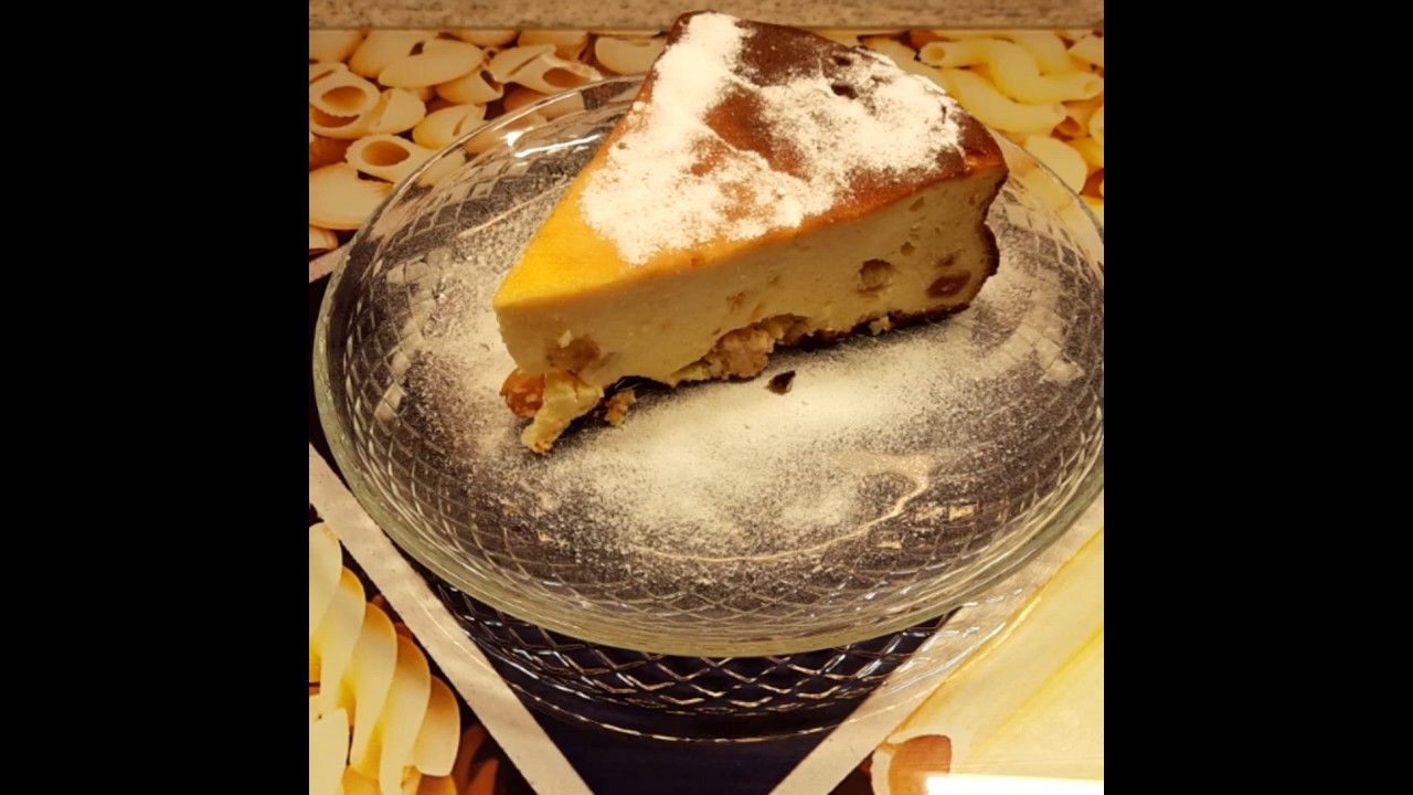 Pască fără aluat cu brânză şi stafide/Cheesecake with raisins