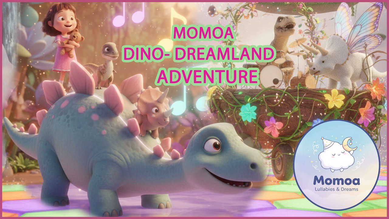 Momoa Dino Dreamland Adventure 🦖|| Dinosaurs Song || Story Song #momoa