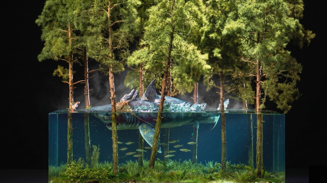 Shark in the Forest?! Surreal Resin Diorama Build (Underwater Meets Woods)
