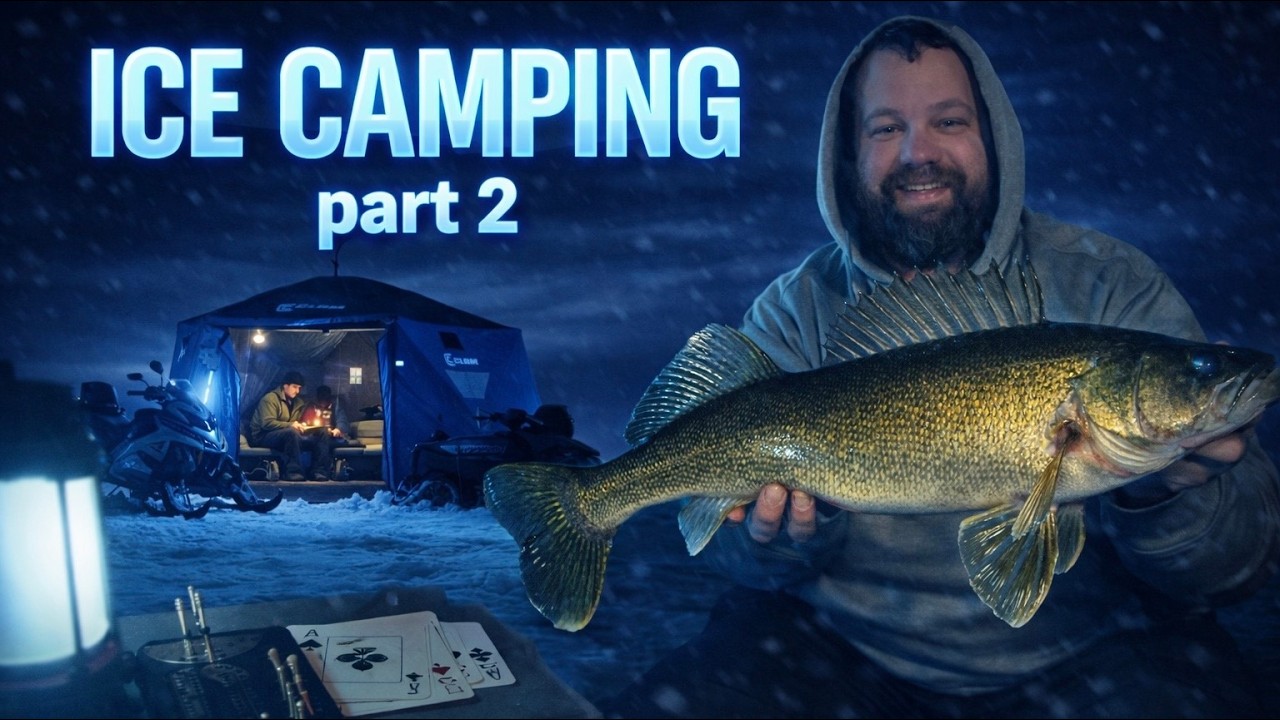 Зимний кемпинг и подледная рыбалка на крупного судака (часть 2)