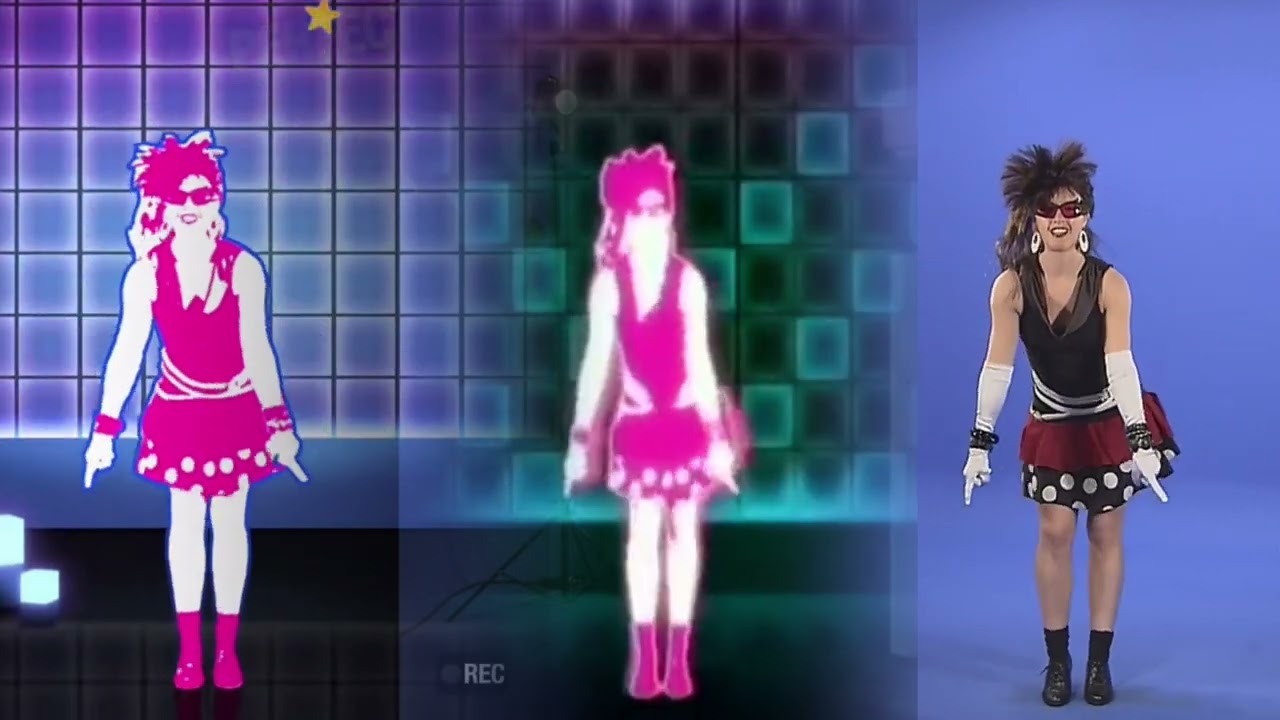 JUST DANCE - CYNDI LAUPER - GIRLS JUST WANT TO HAVE FUN COMPARISON BEHIND THE SCENES