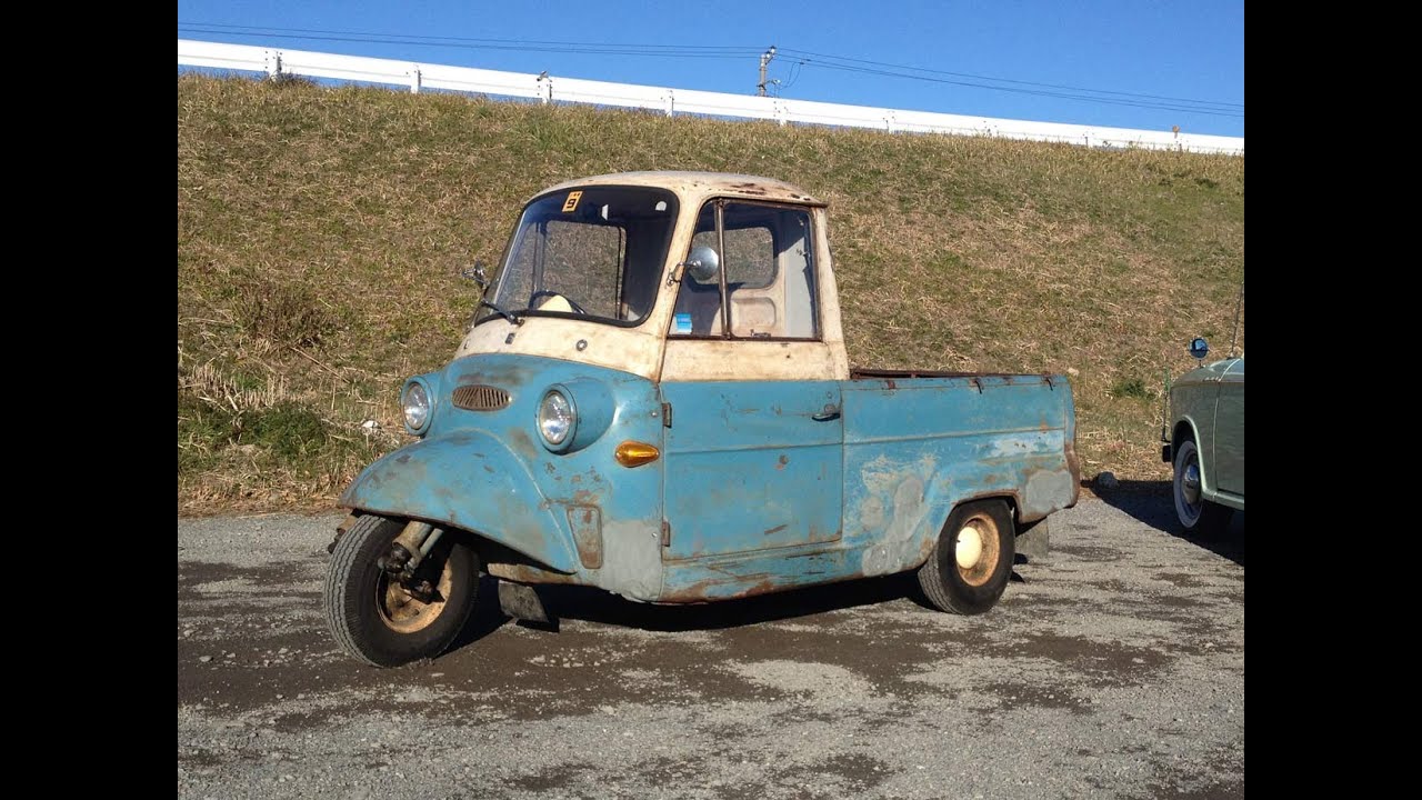 三菱３輪ペット　レオ　ＴＬ１０型　１９６１年式　運転風景  MITSUBISHI PET LEO 1961