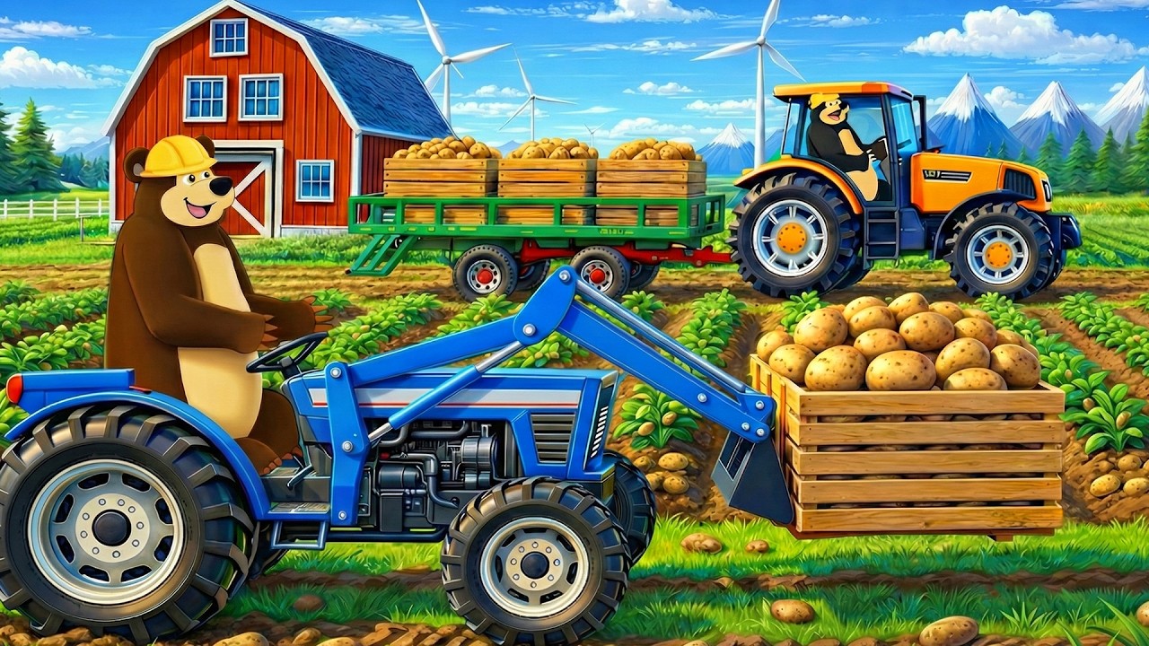 Farm Work Day | Potato Planting After Heavy Rain 🥔🚜 | Real Farm Animation