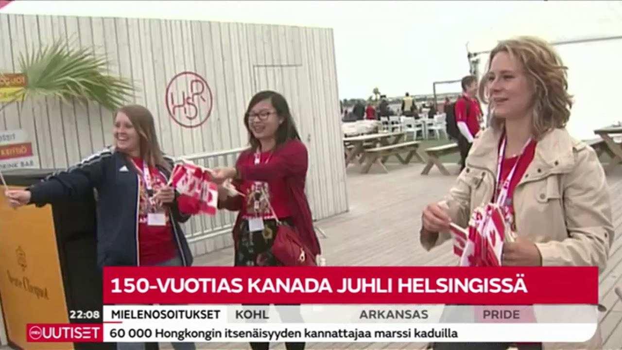 MTV3 News (Finland) July 1, 2017 Canada 150 Celebrations Coverage