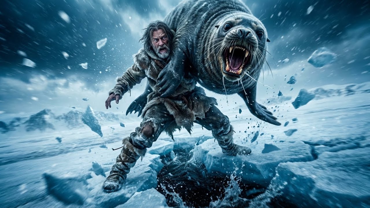 Last Warrior vs Giant Ice Seal | Ancient Hunt to Save the Tribe