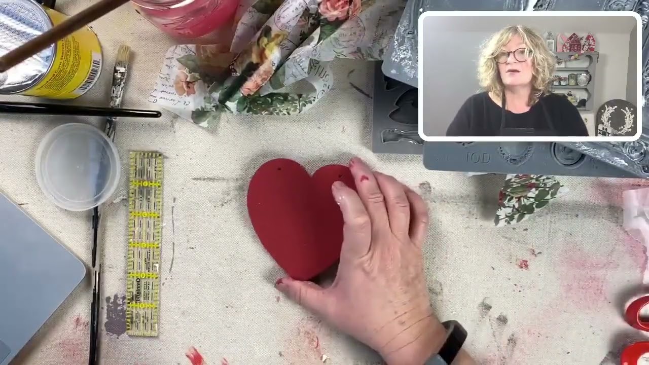How to use IOD Moulds for Valentine Ornaments!