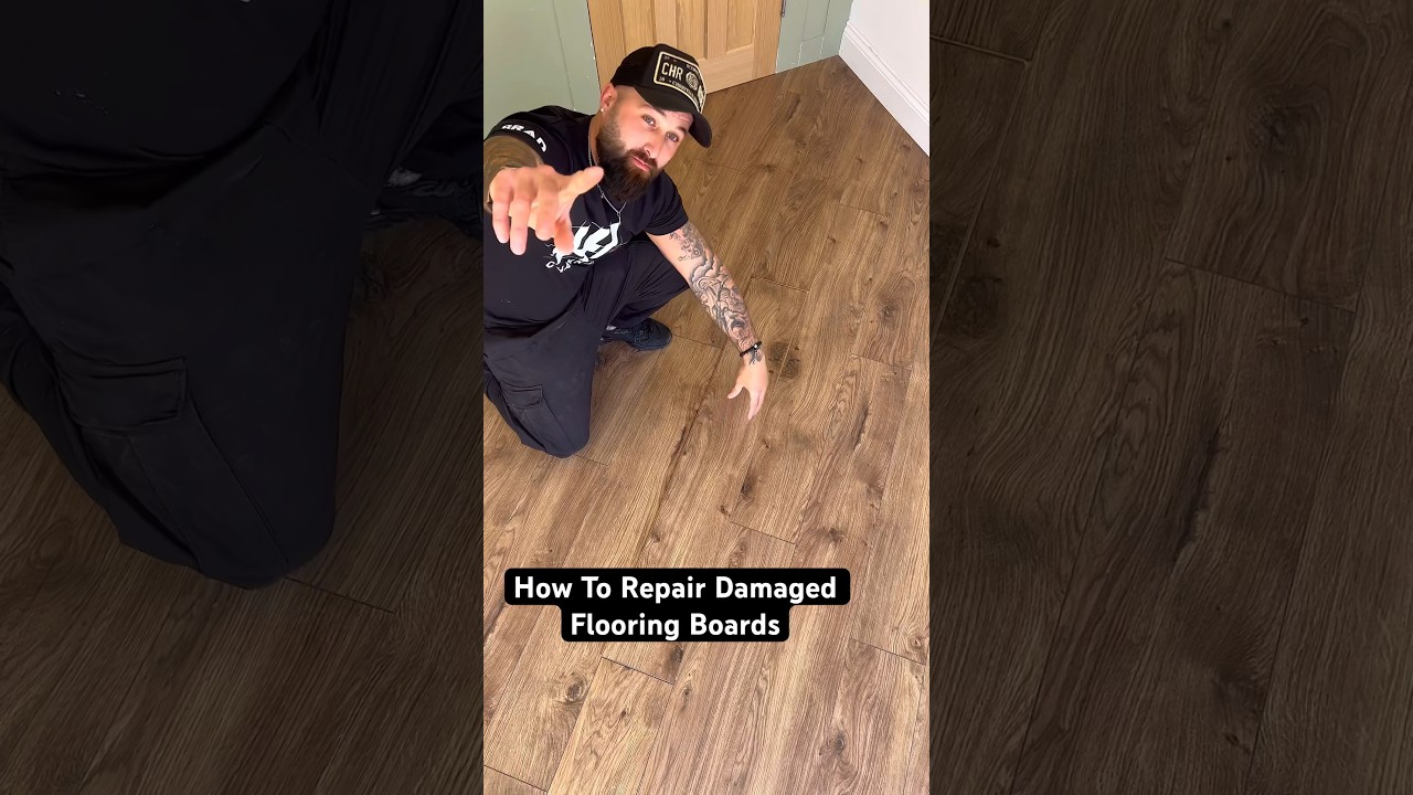 How To Repair Damaged Laminate Flooring Boards #diy #asmr #shorts