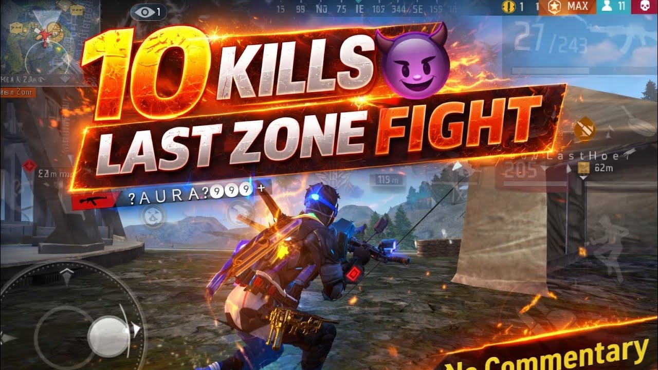 10 Kills Squad Match 😈 | Intense Last Zone Fight 🔥 | Free Fire Max 🔥