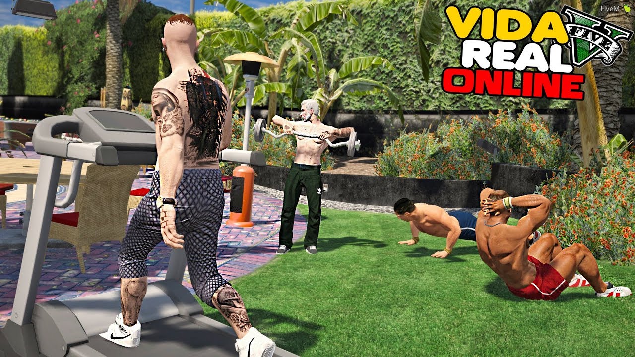 GTA V - VIDA REAL | VOU FICAR MONSTRO IGUAL O VEIO !  