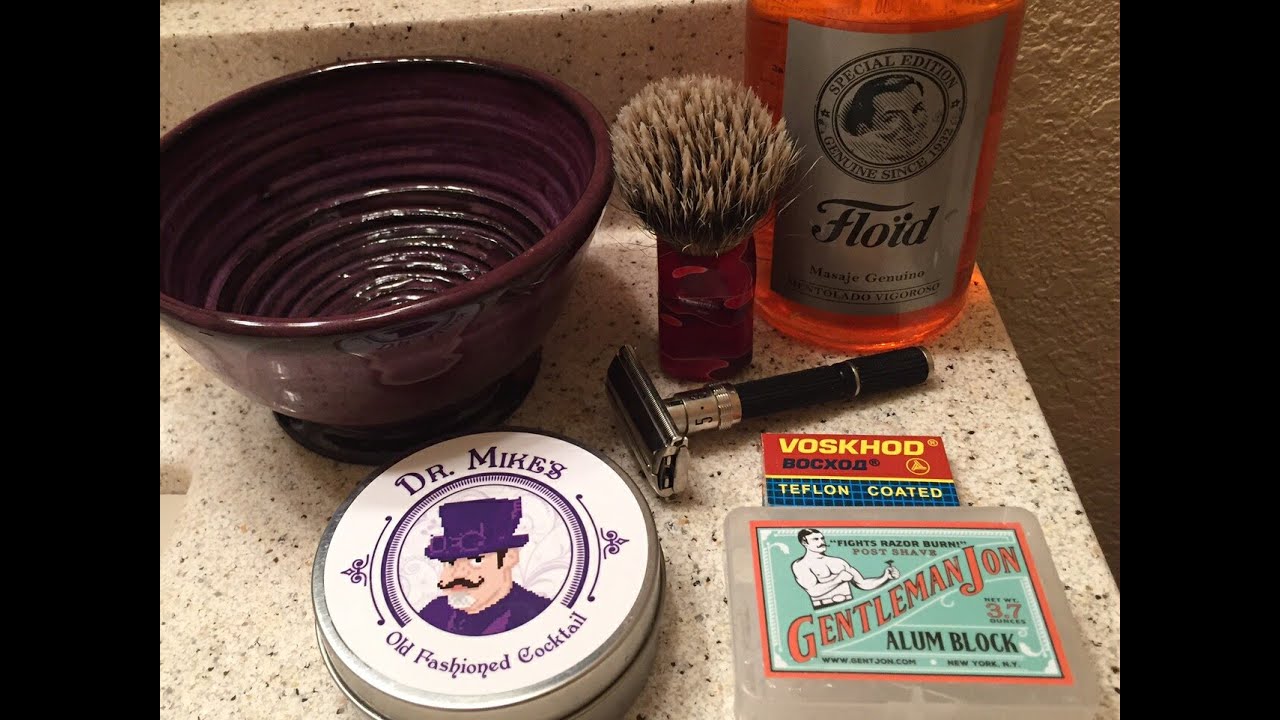 Black Beauty Shave with Dr. Mikes Soap and Voskhod Blades.