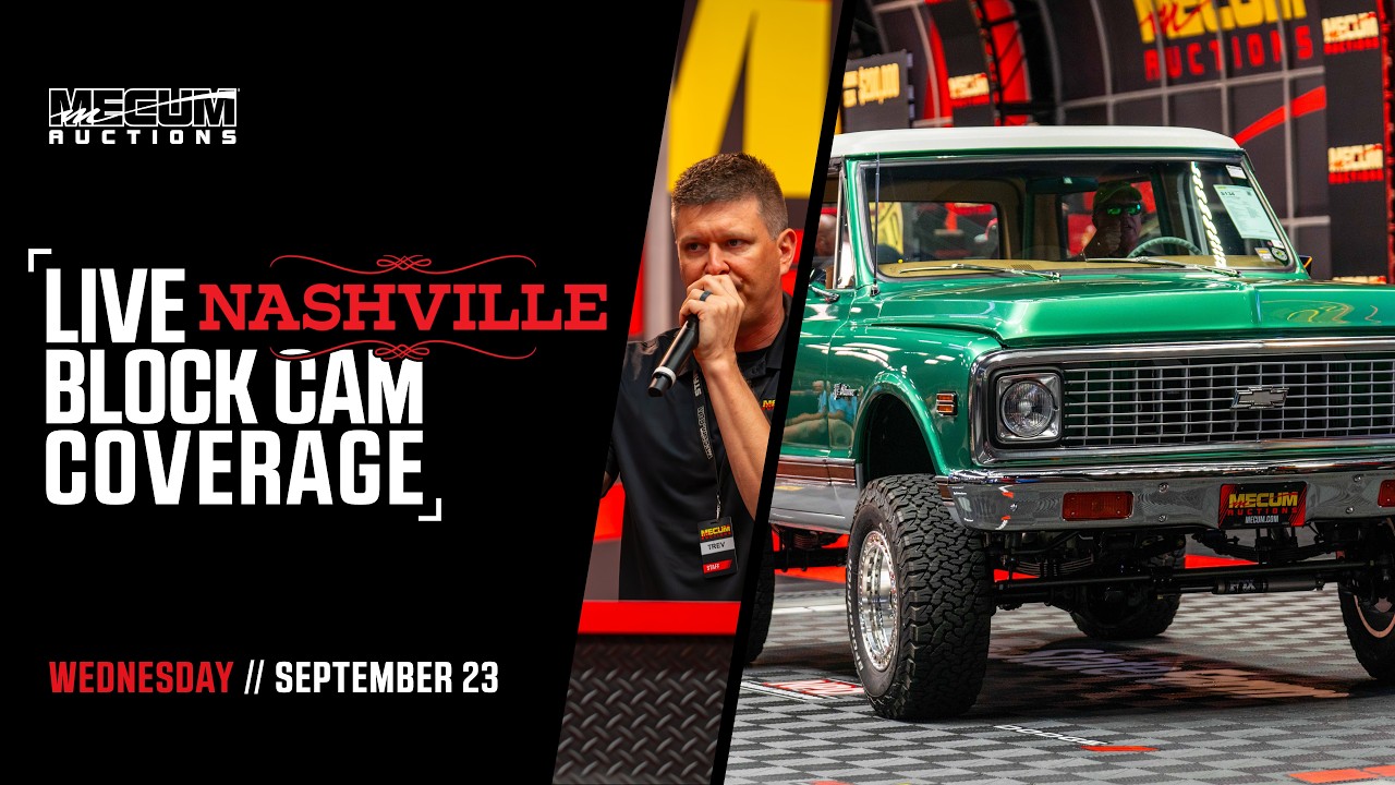 Mecum Nashville Live Block Cam // Wednesday, September 23rd, 2026