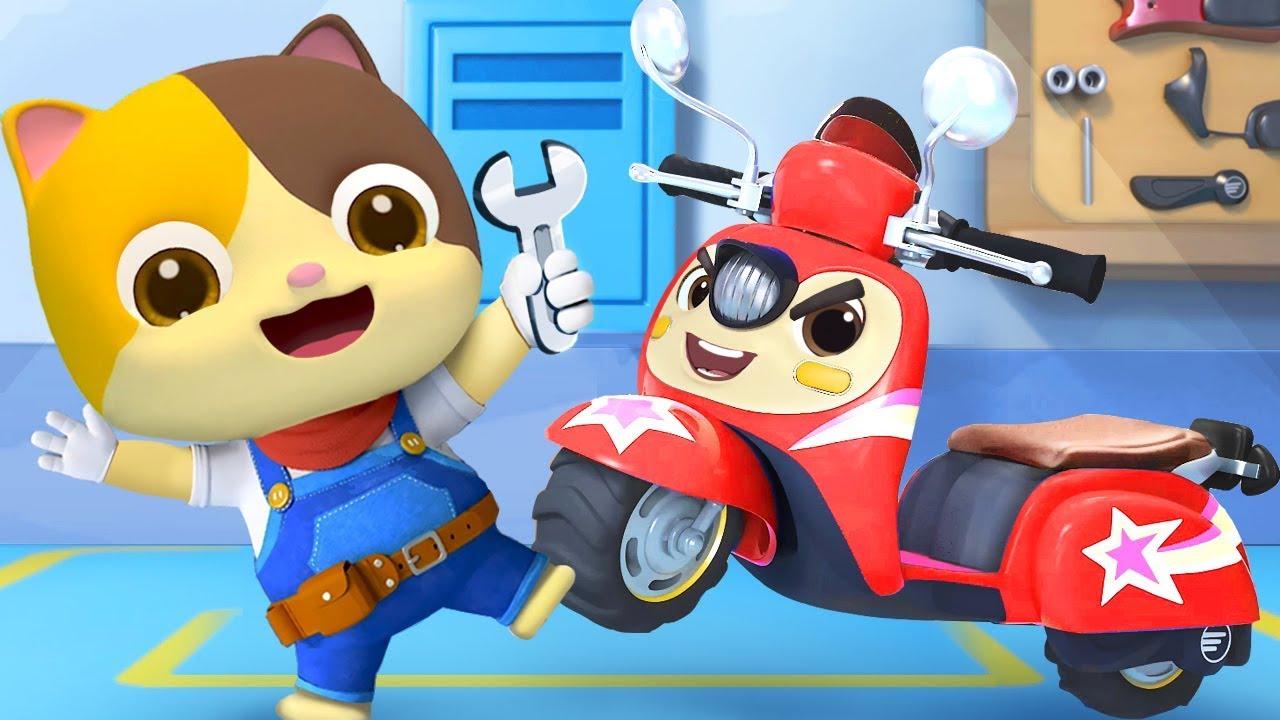 Motor Scoopy Dilahirkan | Lagu Anak-anak | BabyBus Bahasa Indonesia