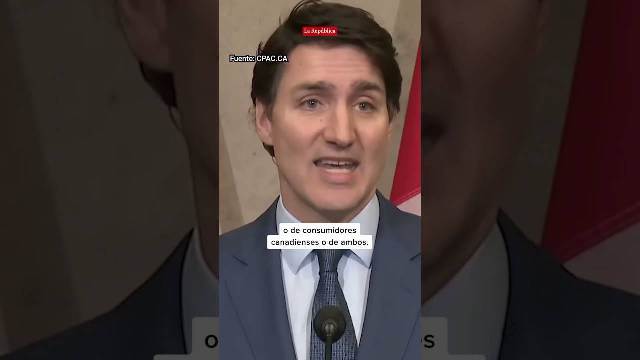 Trudeau acusa a Trump de querer hundir la econom&iacute;a canadiense con los aranceles impuesto #shorts #lr