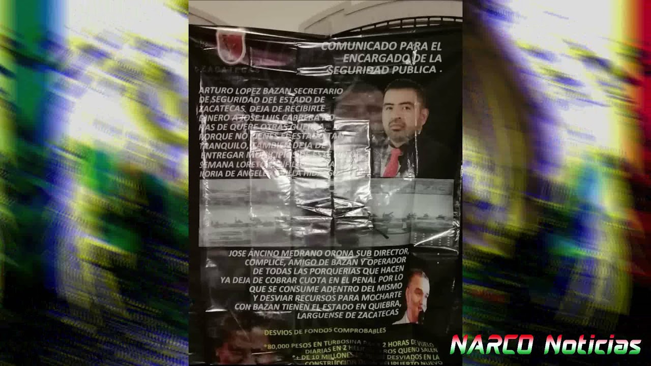 Cuelgan Narcomantas del CDN en Zacatecas