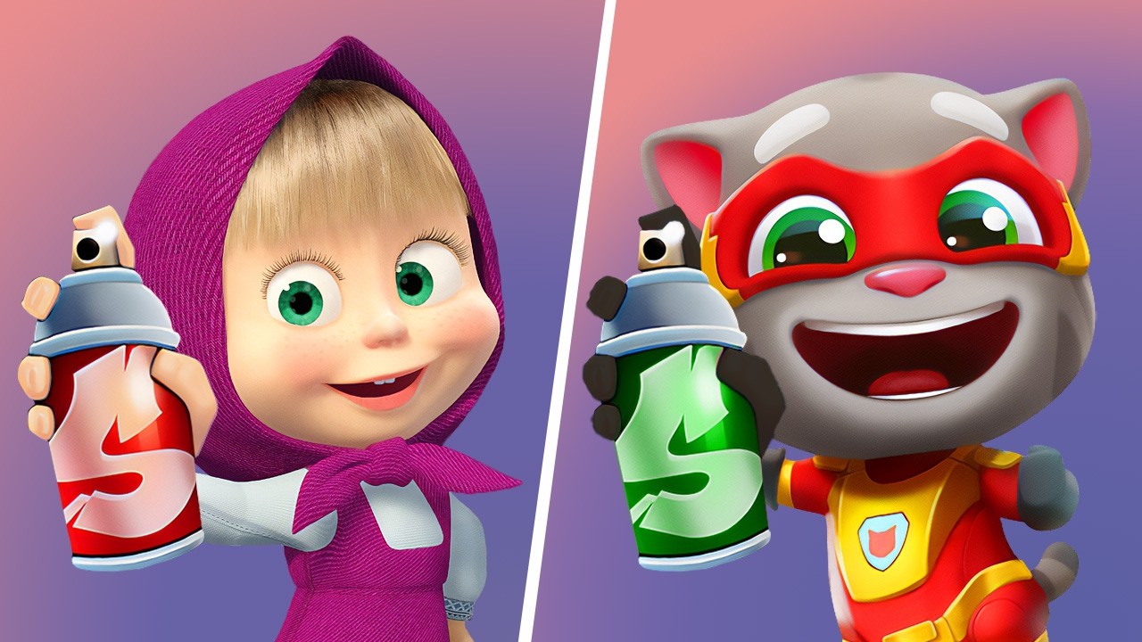 Talking Tom Hero Dash VS Masha And The Bear Run, Talking Tom Hero Dash Gameplay, Talking Tom Hero