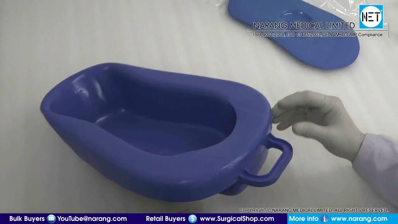 Bed Pan with Lid - Adult, Polypropylene, Autoclavable. Item Code: HH920
