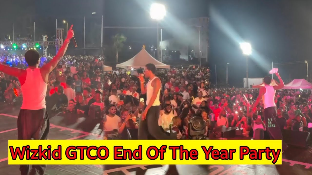 Живое выступление Wizkid на новогодней вечеринке GTCO в Лагосе.