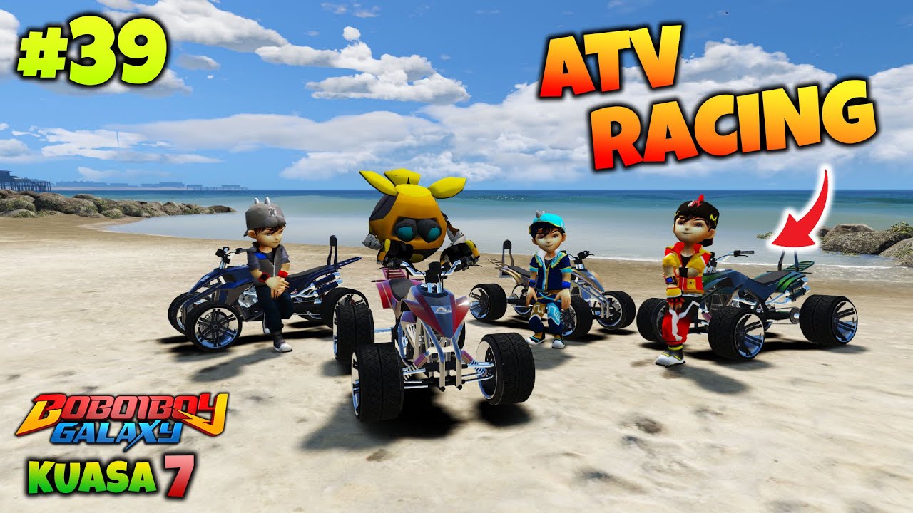 OCHOBOT DAN BOBOIBOY KUASA 3 KONVOI ATV RACING - GTA  5 MOD