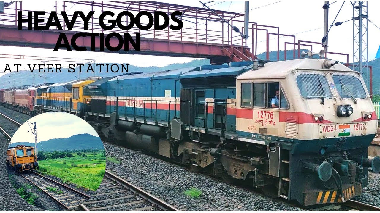 Amazing Goods Action at Veer || Konkan Railways beauty
