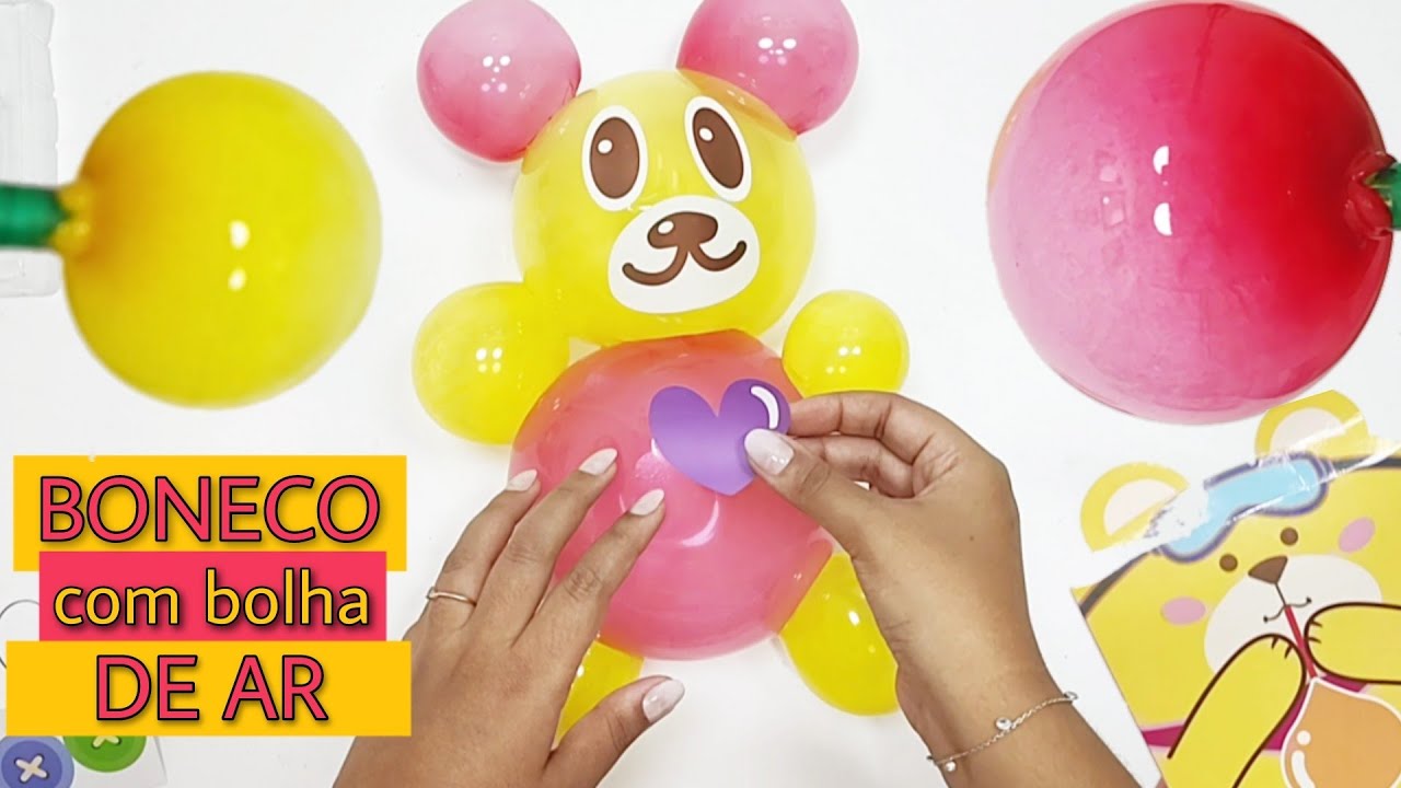 Boneco com bolha de ar. Brinquedo muito divertido!