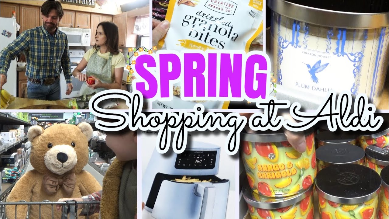 🌸NEW Spring Shop with me at Aldi on a Cloudy Day & Taste Testing new items! 🌼