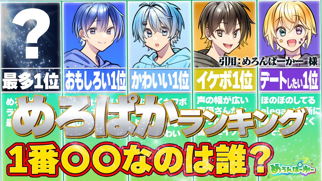 【ランキング】『めろぱか』で格付けしたら予想外の展開に...!?【ええ研】【歌い手考察】【サムライ翔】【なろ屋】【KAITOストーリー】【のっき】【そらねこ】【kamome】