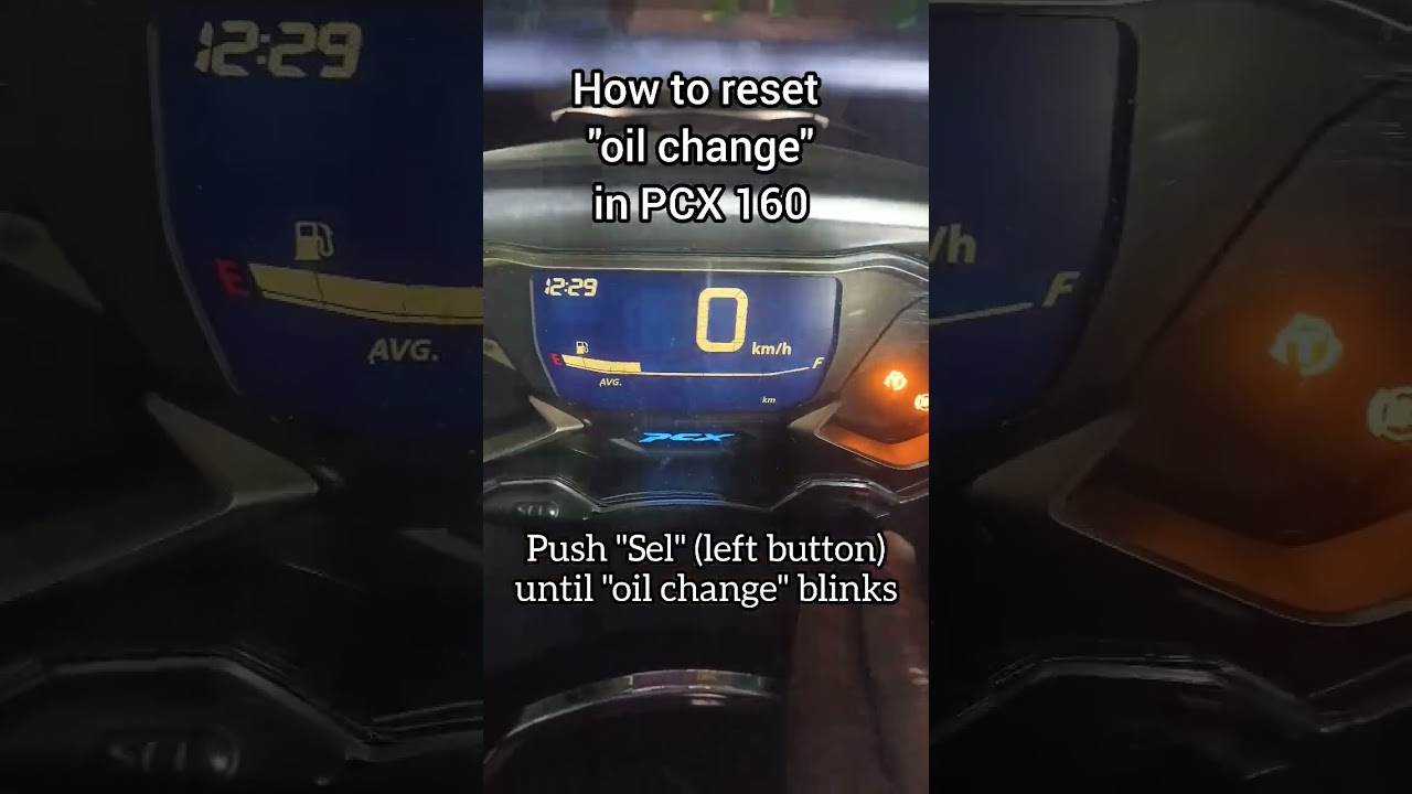 pcx 160 oil change reset 