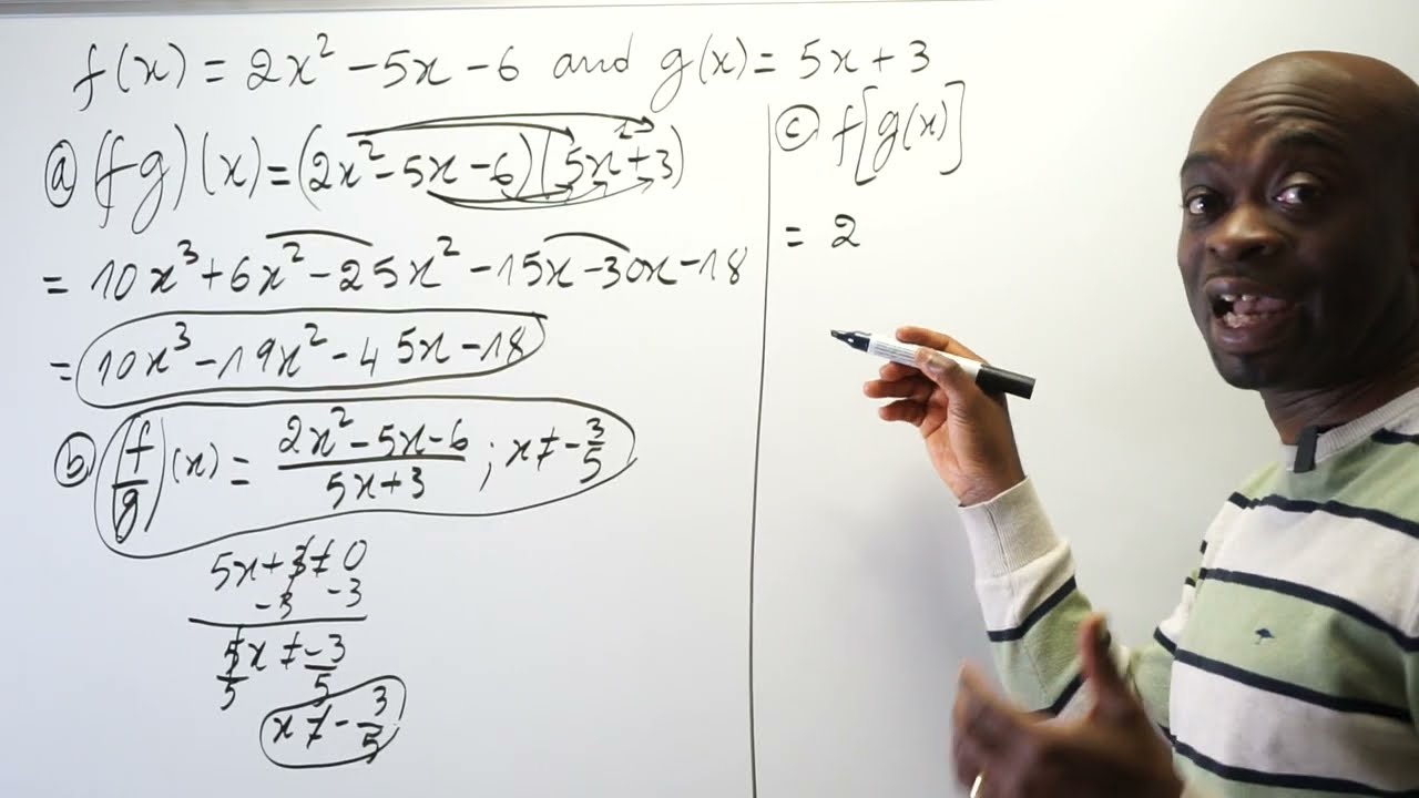 Working With Functions - Multiplying, Dividing And Composition