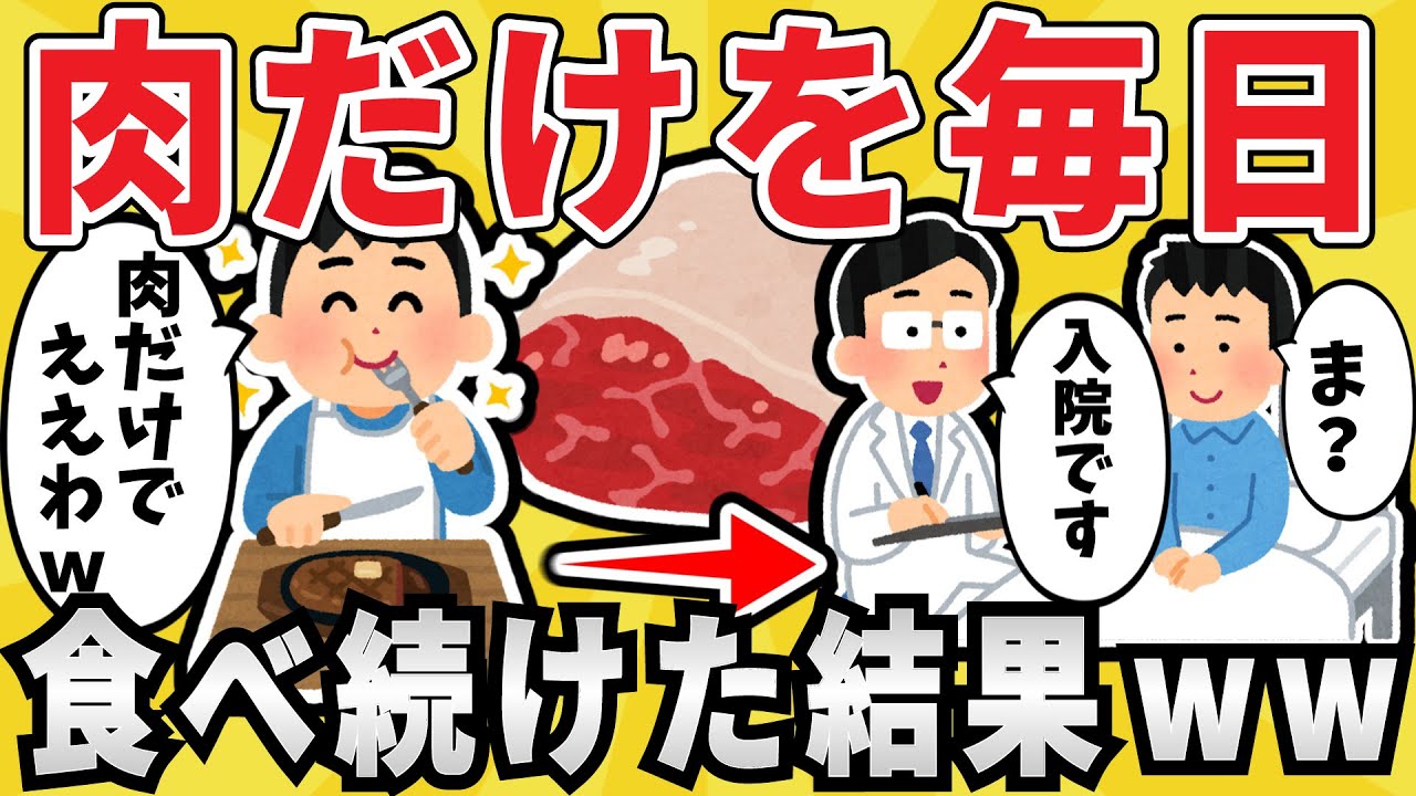 【驚愕】肉だけを１年間食べ続けた結果ｗｗ【有益スレ】【ゆっくり解説】