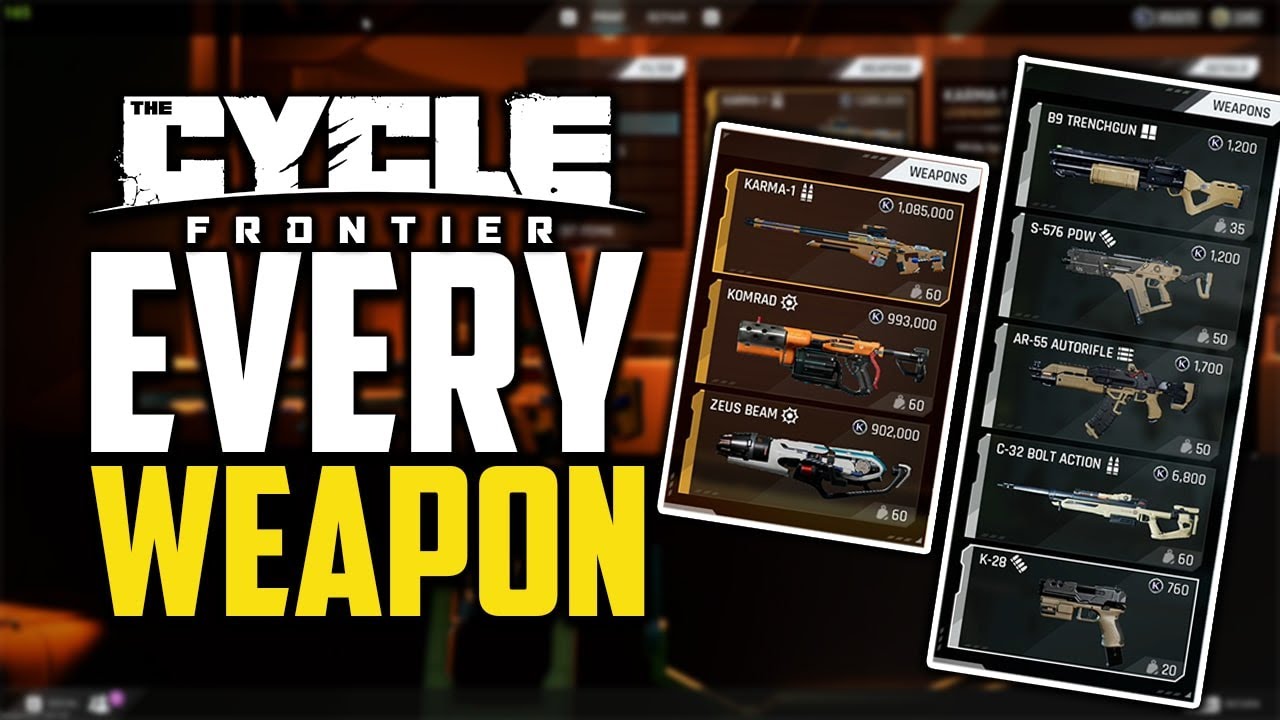 All Weapons In The Cycle Frontier